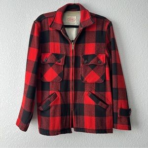 Vintage Roomy Richard Union Made 100% Wool Plaid Jacket